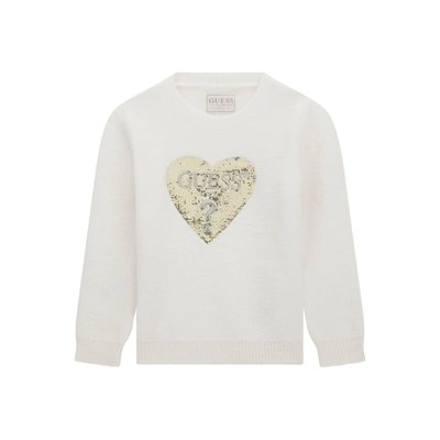GUESS KIDS Pull empiècement pailleté duveteux frontal GUESS KIDS