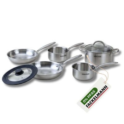 2 poêles 24/26cm + 1 faitout 20cm + 2 casseroles 16/18cm VITA3 FACKELMANN
