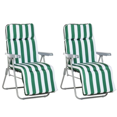 Ensemble de chaises longues d'extérieur Métal OUTSUNNY