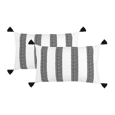 Lot de 2 housses de coussin coton EVORA FEBRONIE