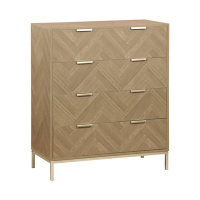 Commode de rangement décor chevrons 4 tiroirs BUDAPEST SWEEEK