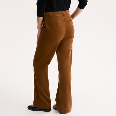 Pantalon large, velours côtelé stretch ANNE WEYBURN