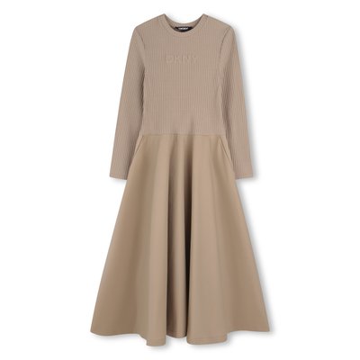 Longue robe bi-tissu DKNY