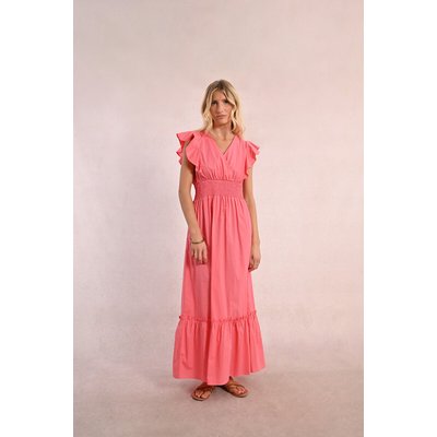 Robe longue manches courtes à volants MOLLY BRACKEN