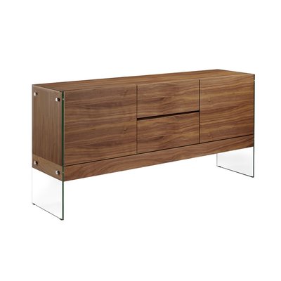 Buffet en bois de noyer et verre trempé ANGEL CERDA