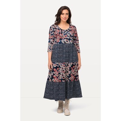 Robe trapèze longueur midi à col rond et ULLA POPKEN