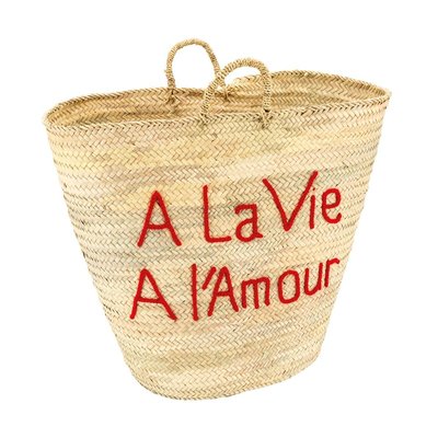 Cabas en palmier naturel A La Vie A l'Amour AUBRY GASPARD