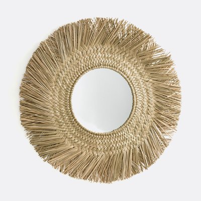 Miroir rond forme soleil en herbier Ø102cm, Loully LA REDOUTE INTERIEURS
