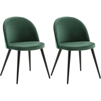 Chaise en velours avec pieds en acier Velvet (Lot de 2) VENTURE HOME