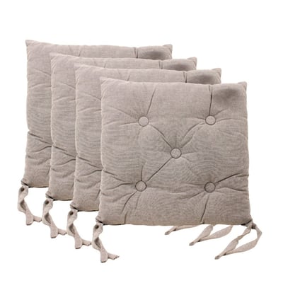 Lot de 4 galettes de chaise capitonnée ORNAMI