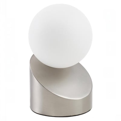 Lampe De Chevet Tactile Verre Et nickel Mat Moon MILLUMINE