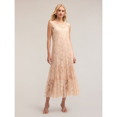 Robe longue en dentelle avec fond de robe en jersey MOTIVI