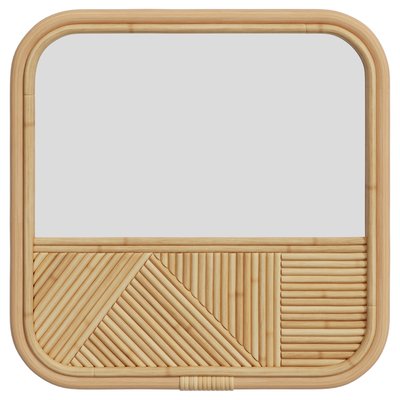 Miroir carré en rotin 40,5 cm - BOLIO RENDEZ-VOUS DÉCO