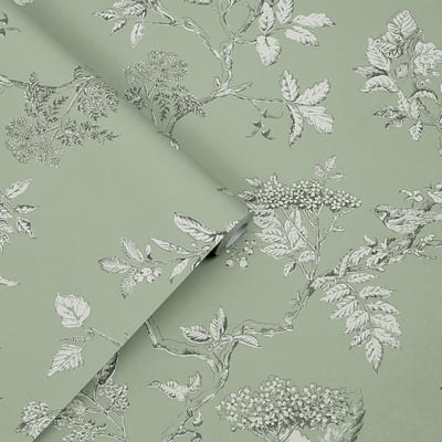 Papier peint Branches de sureau Elderwood LAURA ASHLEY