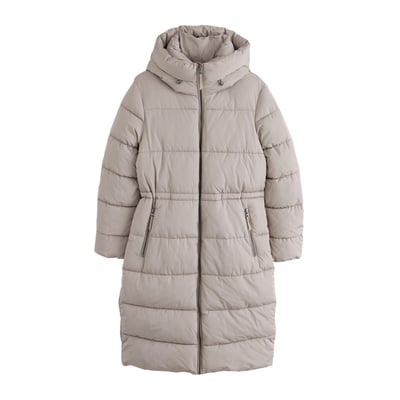 Long manteau rembourré déperlant à capuche NEXT