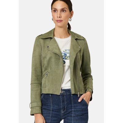 Veste en cuir velours avec fermeture éclair ZERO