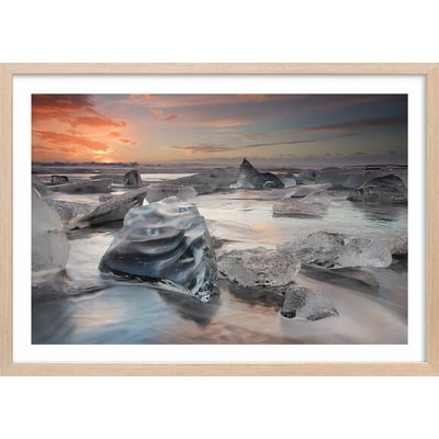 Affiche paysage Lagon glace HEXOA