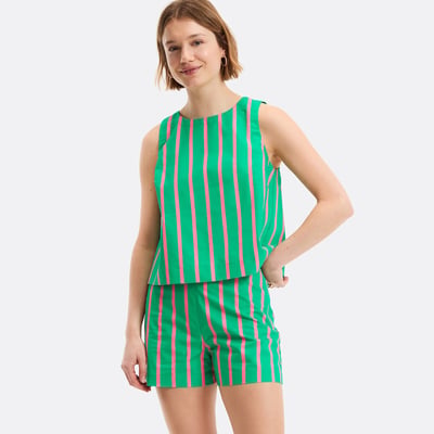 Top col rond sans manches rayé LA REDOUTE COLLECTIONS