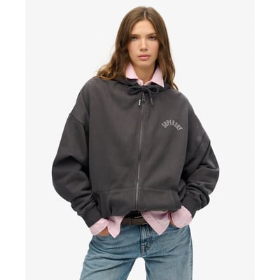 Sweat à capuche zippé oversize Athletic Essentials SUPERDRY