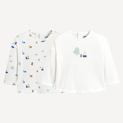 Lot 2 T-shirts manches longues motifs aire de jeux LA REDOUTE COLLECTIONS