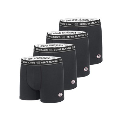 Lot de 4 Boxers coton Uni SERGE BLANCO