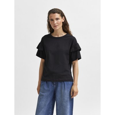 T-Shirt Volant en coton biologique SELECTED FEMME