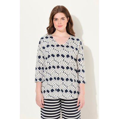 T-shirt de pyjama avec col en V et manches ULLA POPKEN