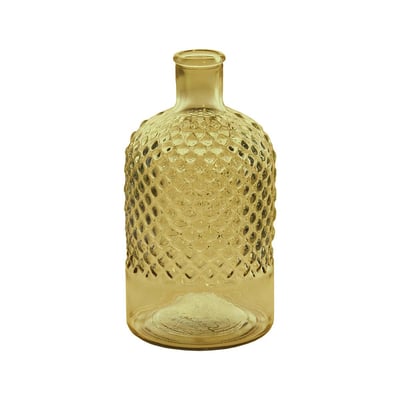 Vase bouteille en verre recyclé h 28 cm DIAMOND SENSEI MAISON