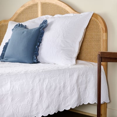 Jeté De Lit   Coton Piqué Jacquard - PLUME DE COTON TRADITION DES VOSGES