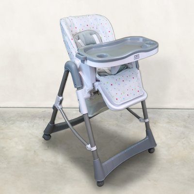 Chaise haute bébé pliable réglable hauteur, dossier et tablette - Ptit MONSIEUR BEBE
