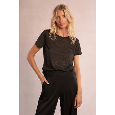 Top Pailleté Or Taille 1 - Noir - Sans Manches - Occasion Comme Neuf