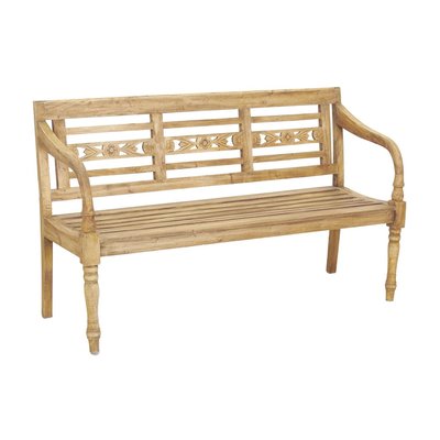 Banc 3 places en acajou naturel antique AUBRY GASPARD