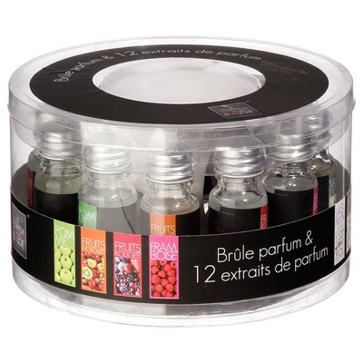 Brûle-parfum et lot de 12 huiles ATMOSPHERA