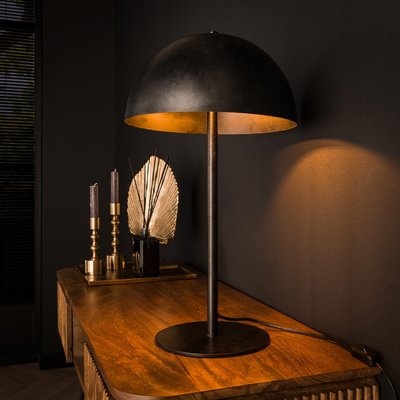 Lampe vintage avec abat-jour métal couleur charbon RALF PIER IMPORT