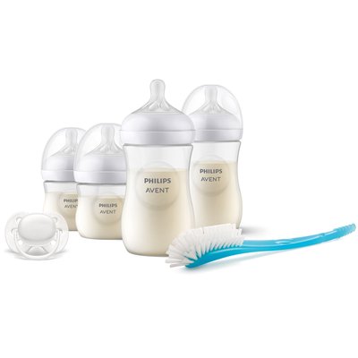 Coffrets de 5 biberons PP Natural, 1 sucette ultra-douce 0-6 mois et 1 goupillon (2 biberons 125 ml+2 biberons 260 ml +1 biberon 330 ml) SCD838/12 PHILIPS AVENT