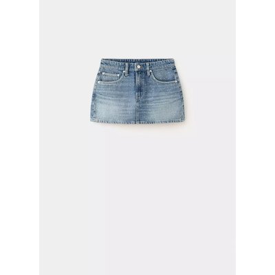 Jupe en jean ornée de strass MANGO