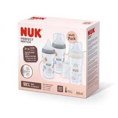 Lot de 3 Biberons Perfect Match 260ml NUK
