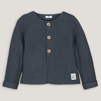 Gilet en tricot boutonné coton bio LA REDOUTE COLLECTIONS