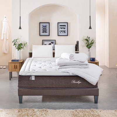 Pack Prêt à dormir Matelas Ressorts ensachés + Sommier + Accessoires PRIVILEGE BELLECOUR