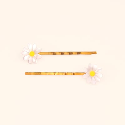 Duo Barrettes Fines PÂQUERETTE COUCOU SUZETTE