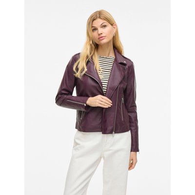 Blouson court zippé en simili VILA