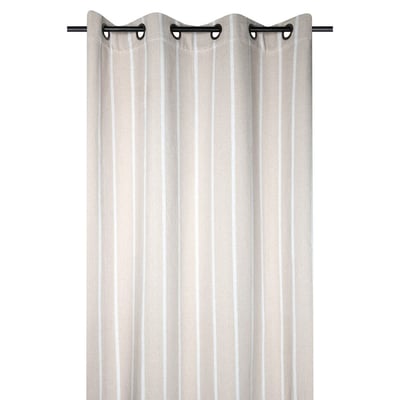 Rideau à œillets 135x260  St Trop anthracite coton DECORATIE