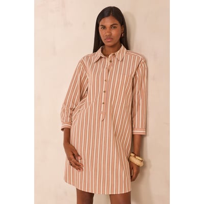 Robe chemise rayée en coton LISEA Maison 123