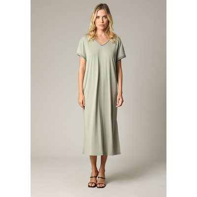 Robe fantaisie et décontractée manches courtes et col V en modal SORA DEELUXE