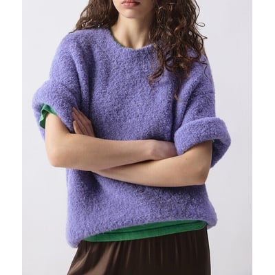 Zolly Loose Fit Jumper with Crew Neck and Short Sleeves AMERICAN VINTAGE