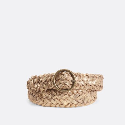 Nadinas gevlochten leren riem PIECES