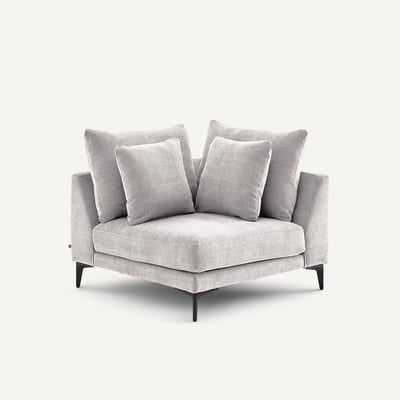 Canapé d'angle en polyester coton, MODERNISTE EMMANUEL GALLINA X AM.PM