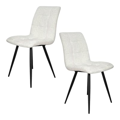 Chaise en tissu damier (lot de 2) LOMBARDIE PIER IMPORT