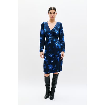 Robe droite cache-cœur LENA CAROLL