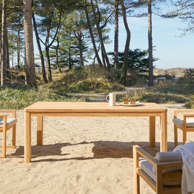 Table de jardin en teck massif 6-8 pers LEON TIKAMOON
